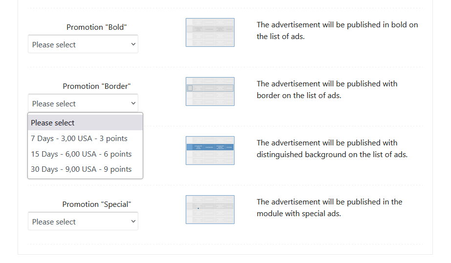 adverts border